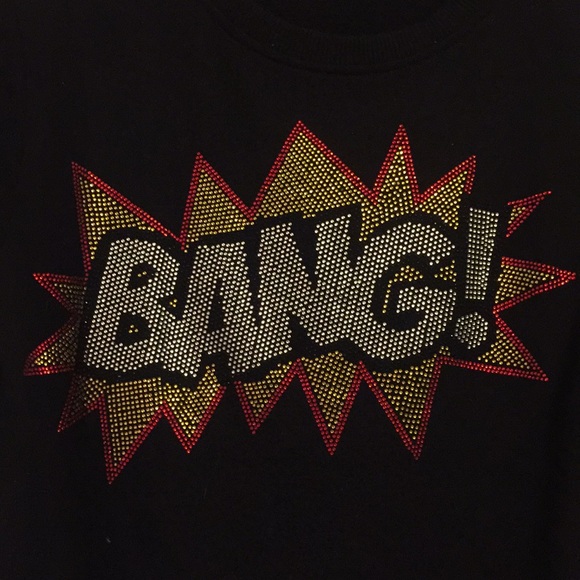 Black crewneck with rhinestones - Picture 2 of 3